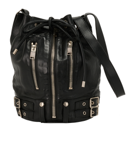 Medium Rider Bucket Bag, Leather, Black, 1113, DB, 2*